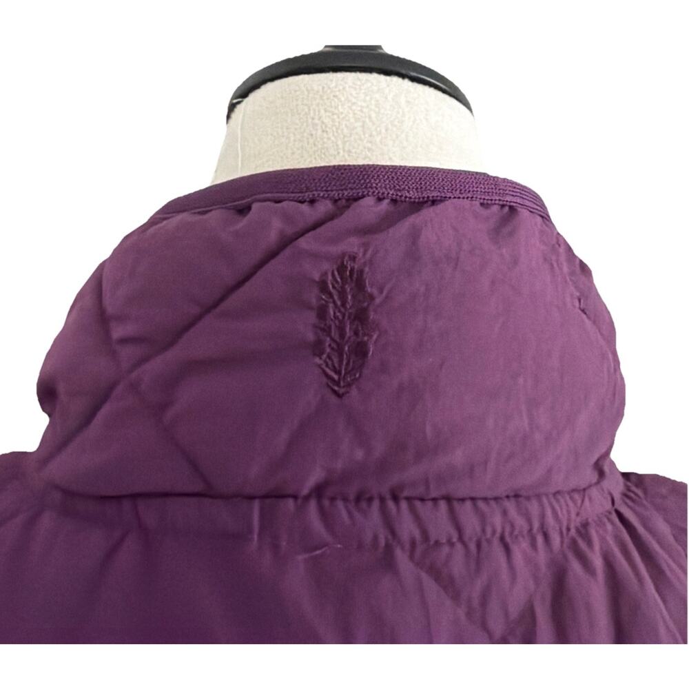 Free People Movement Quinn Puffer Vest Womens Small Purple Snap Buttons - Picture 3 of 14